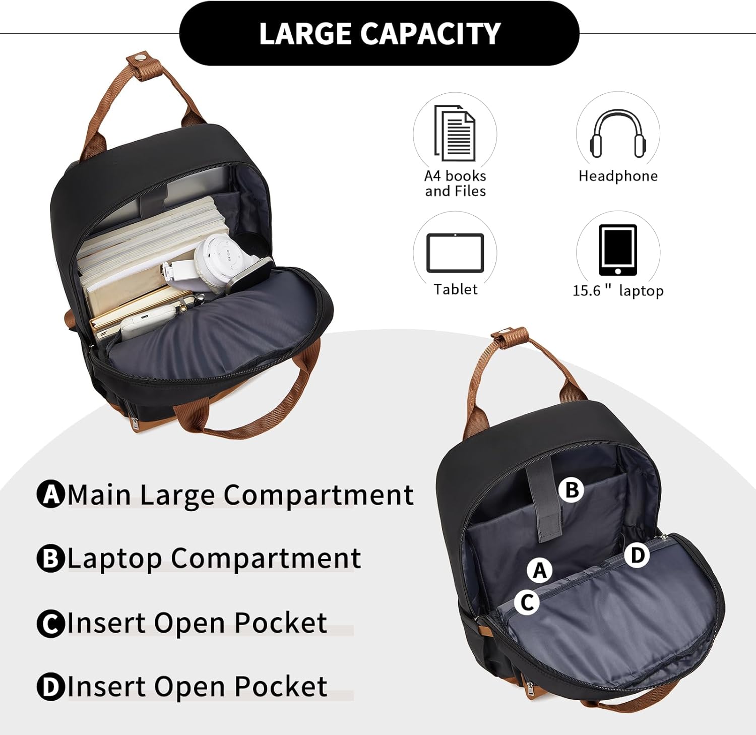 Detalle de Kono Backpack Women’s 15.6 Inch Laptop Backpack