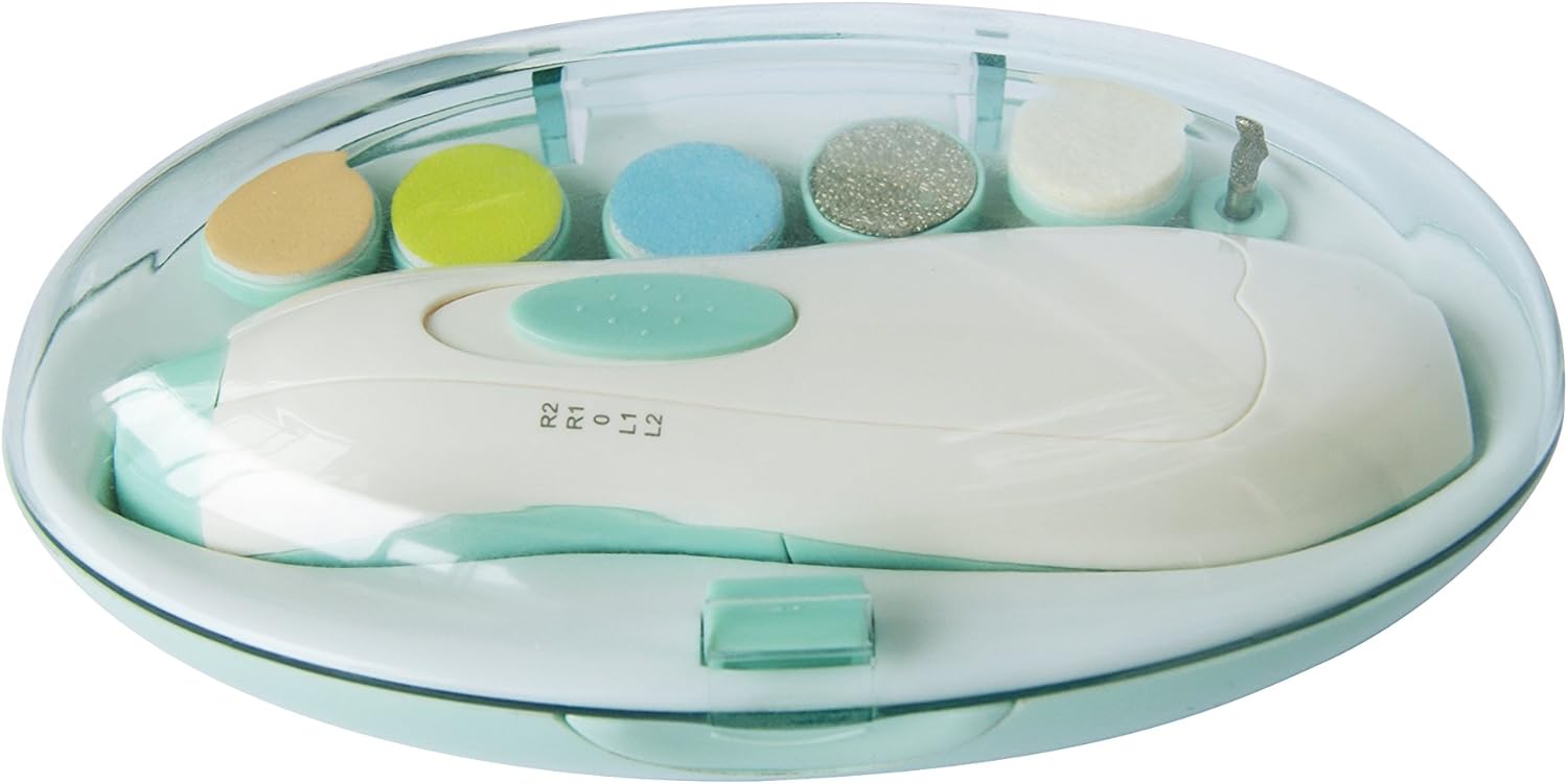 Detalle de Baby Nail File Electric Trimmer by Jaybva: 7-in-1 Safe Nail Care Kit for Newborns and Toddlers