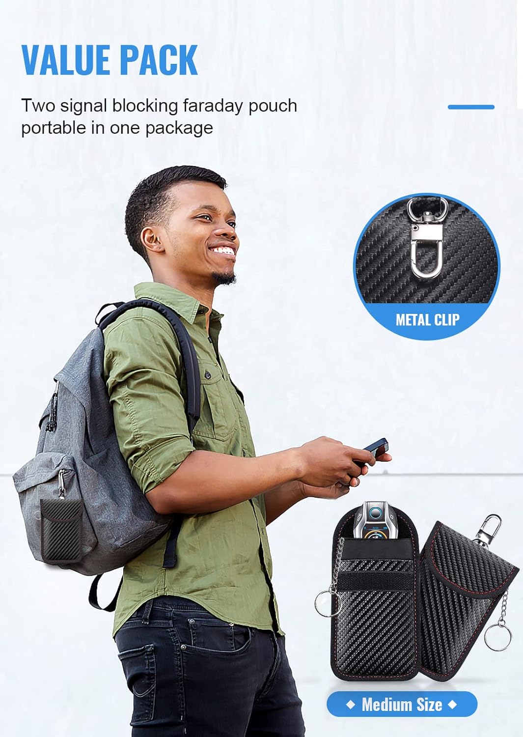 Thumbnail 6 de lanpard Faraday Pouch 2-Pack for Car Keys 🔑