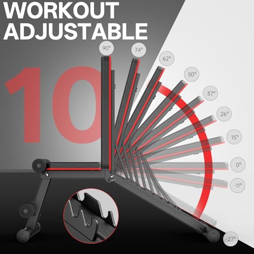 Thumbnail 1 de PASYOU Banc de Musculation Pliable 10 en 1 – Banc Incliné Réglable, 230 kg, Utilisation Fitness à Domicile
