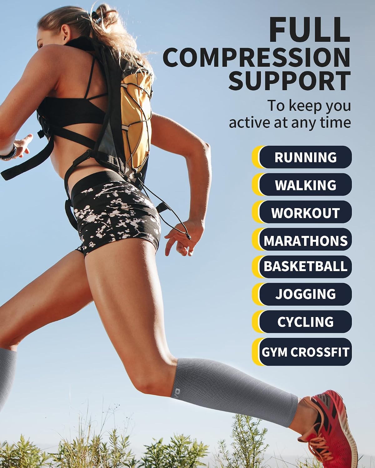 Thumbnail 4 de CAMBIVO Calf Compression Sleeves (2 Pairs) for Men & Women