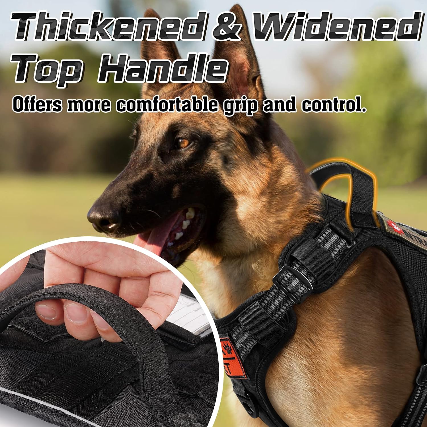 Detalle 2 de rabbitgoo Tactical Dog Harness with Molle, Medium