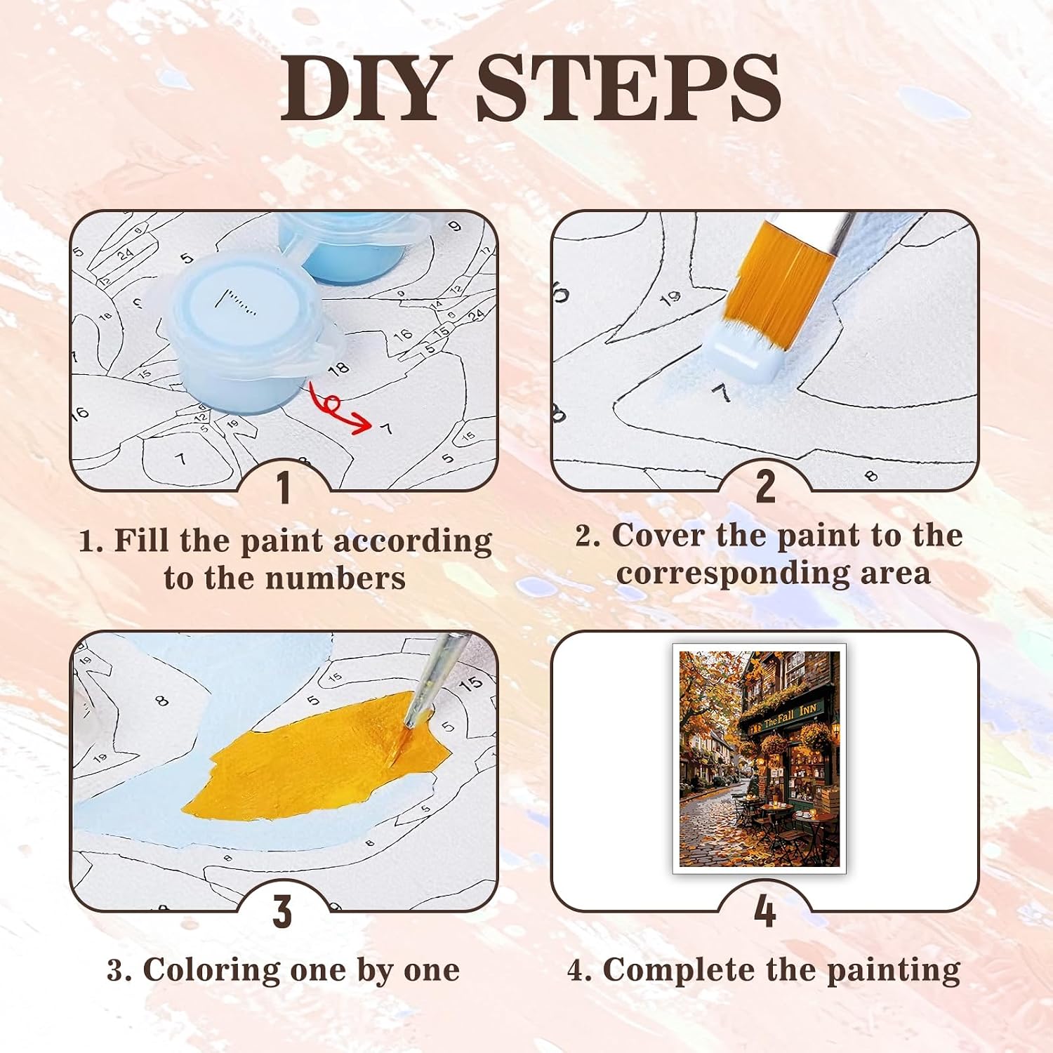 Thumbnail 6 de Paint by Numbers for Adults: Autumn Scenery 12x16in DIY Canvas Kit