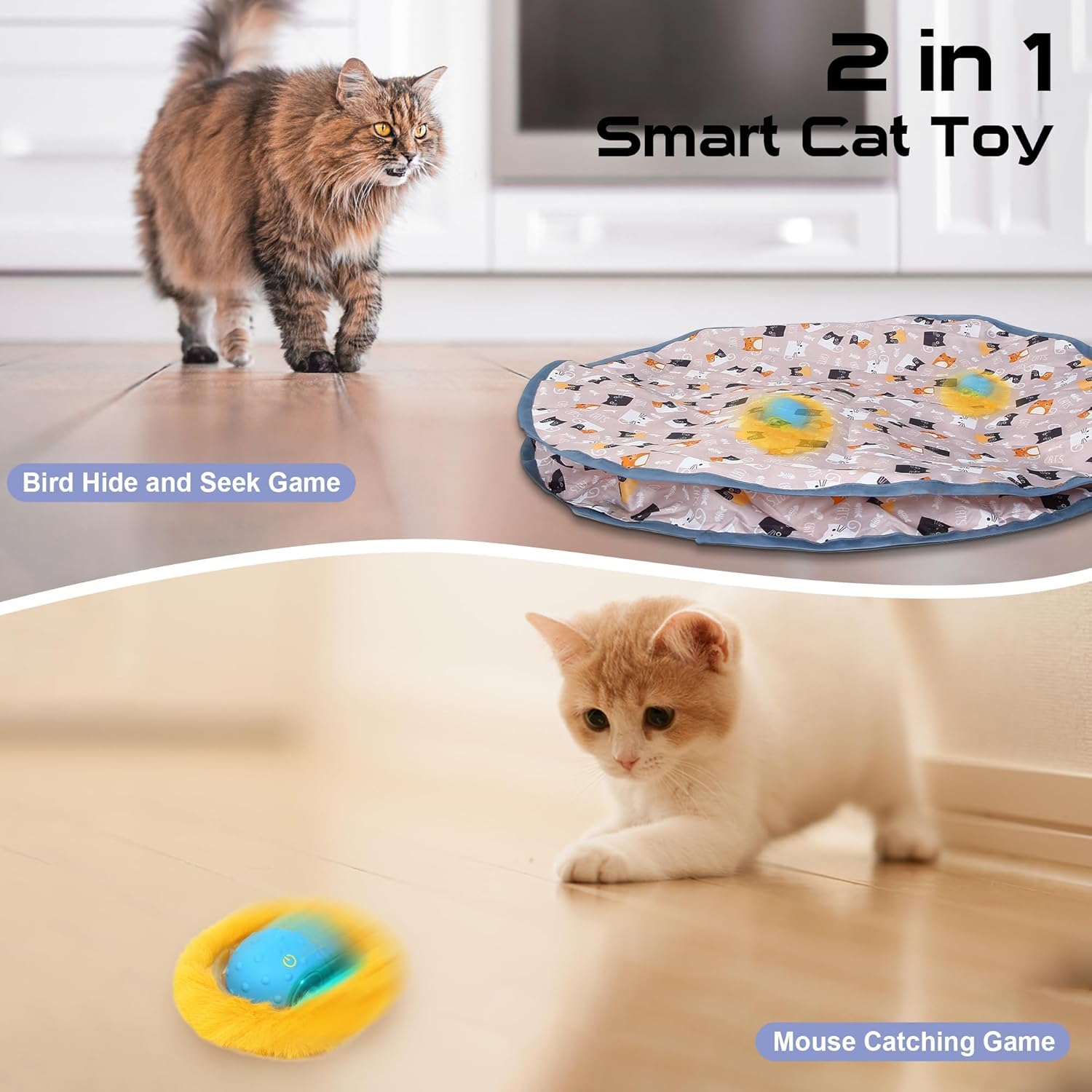 Detalle 2 de PUHOHUN Cat Toys Ball Brown