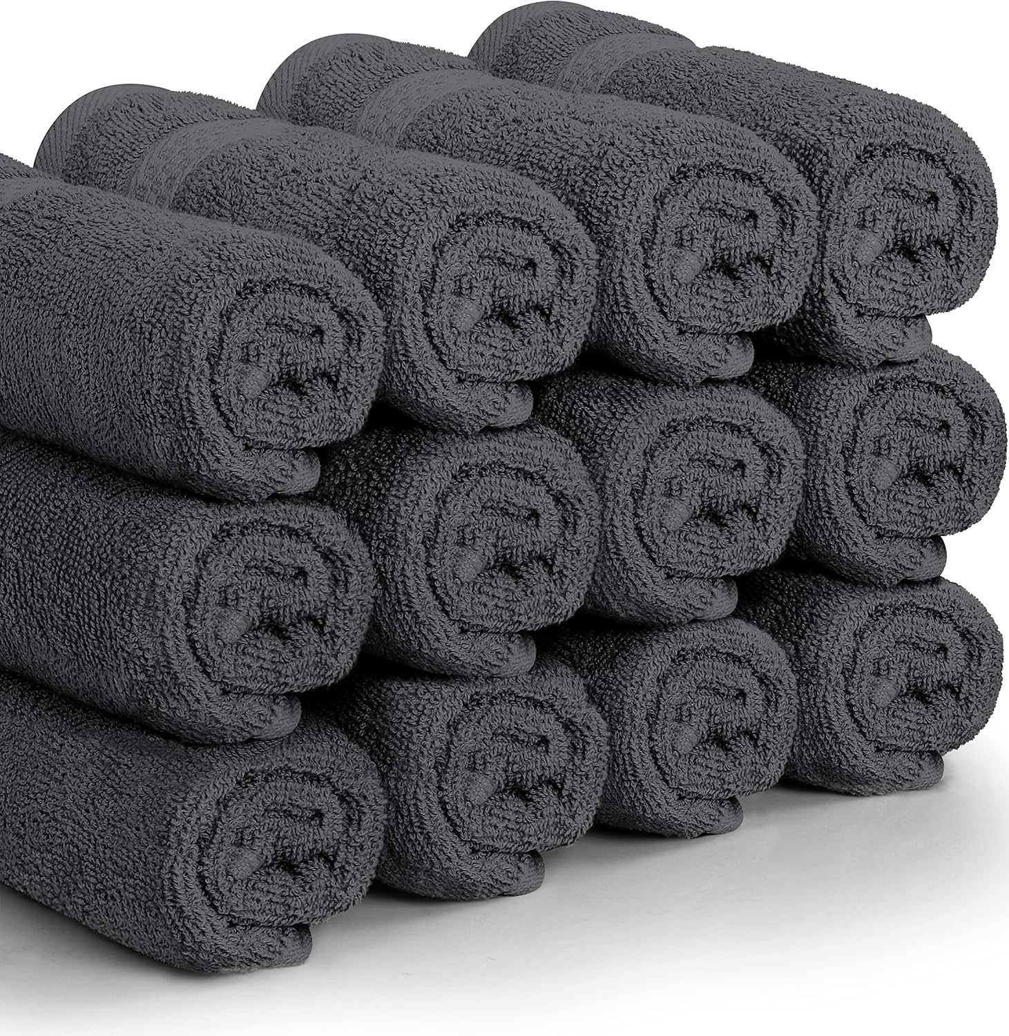 Thumbnail 5 de Utopia Towels UTLUX1313GRAY12 Washcloths, 12-Pack, Grey, 600 GSM Cotton