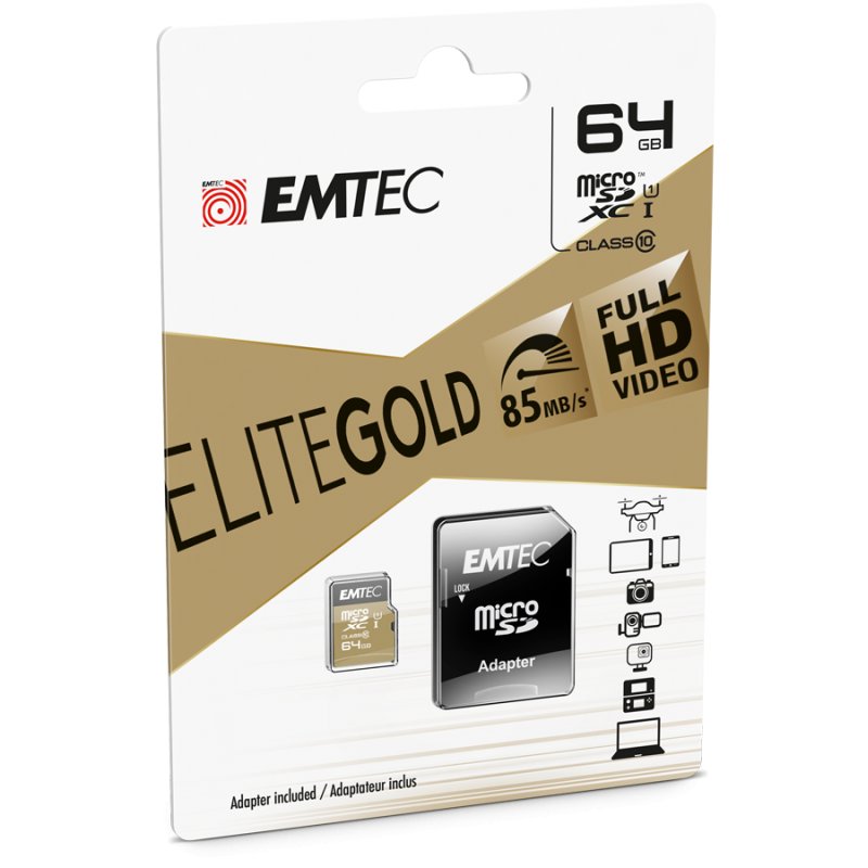 Detalle 2 de Emtec Elite Gold MicroSDXC 64 GB Clase 10
