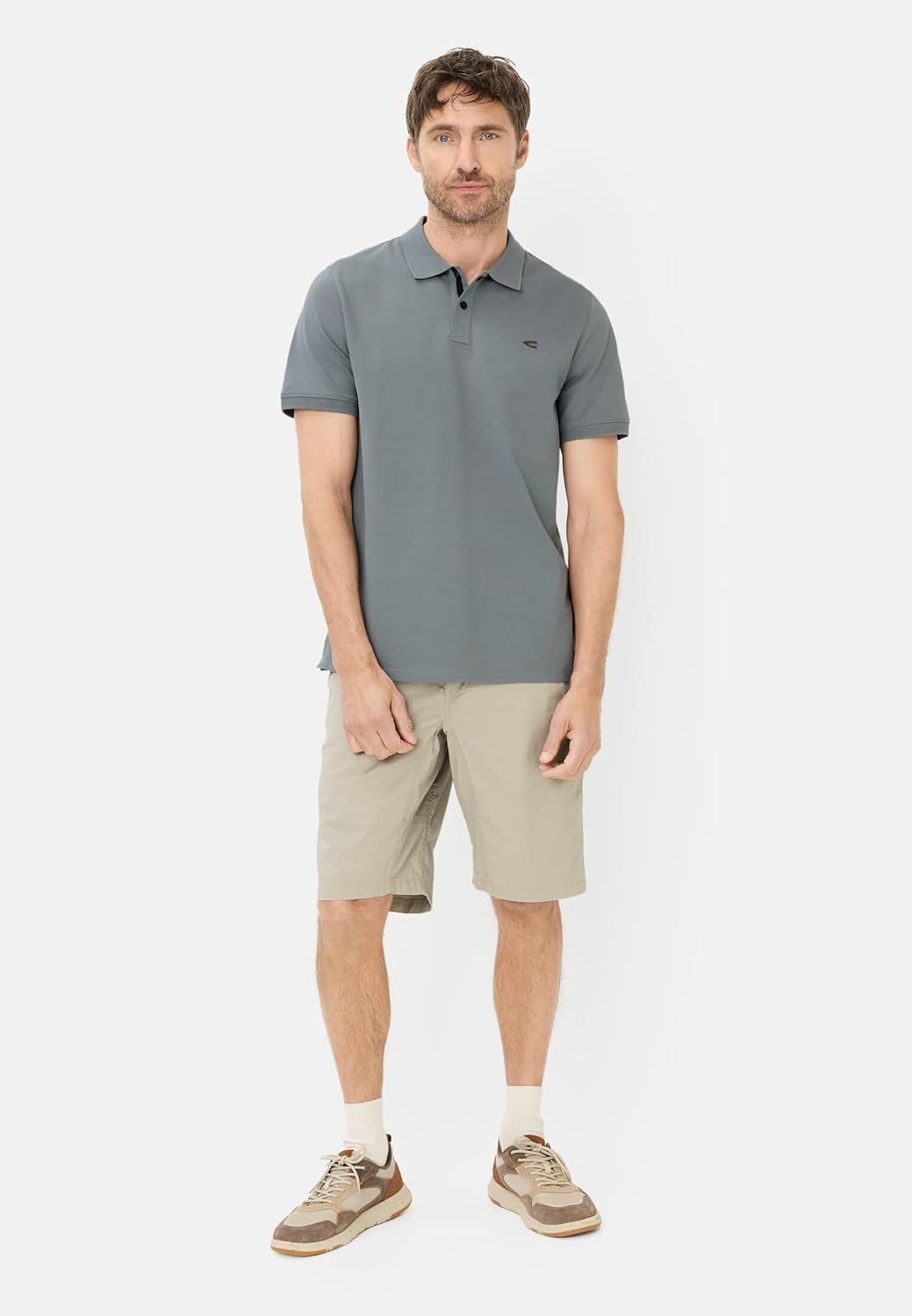Detalle de Camel Active Herren Poloshirt mit Druckknöpfen – Regular Fit