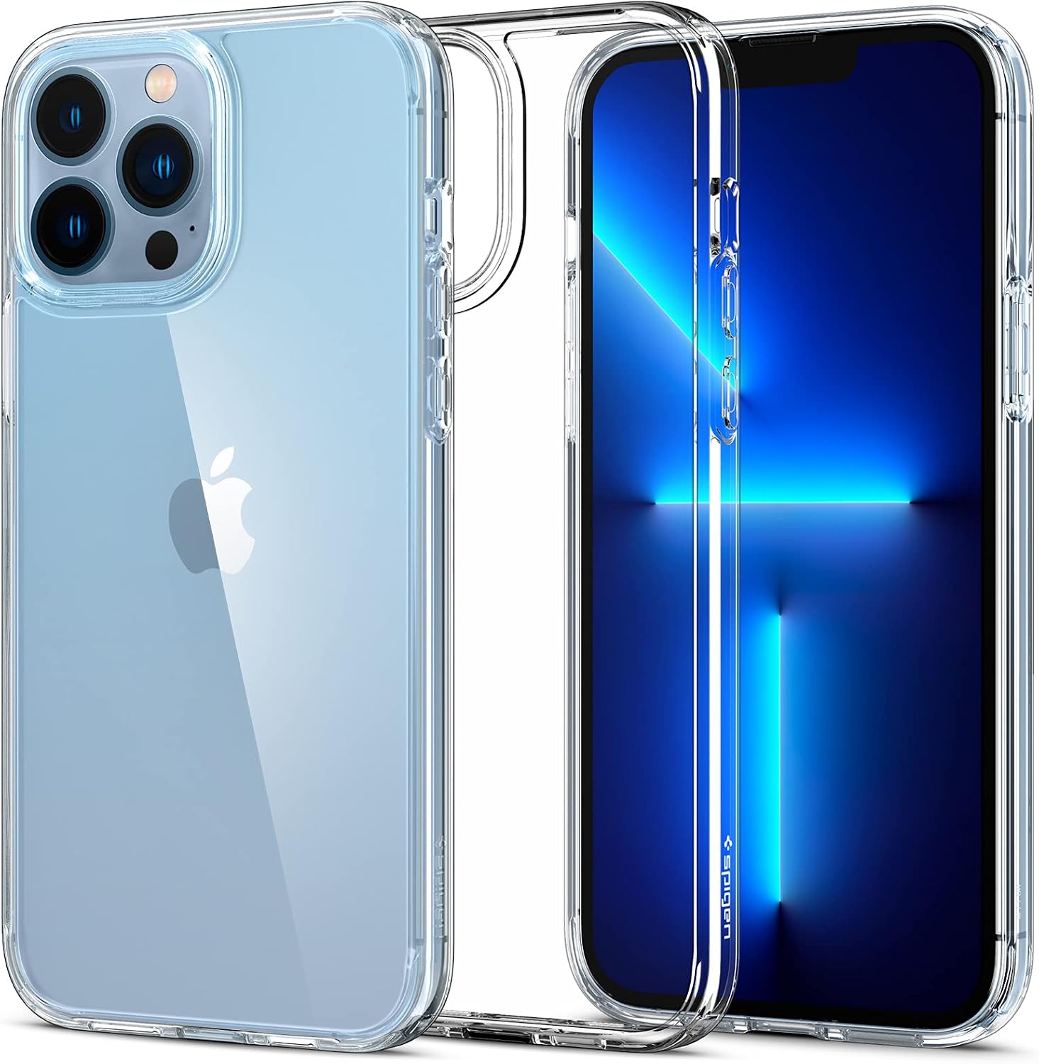 Detalle de Spigen Ultra Hybrid pour iPhone 13 Pro Max – coque transparente anti-jaunissement