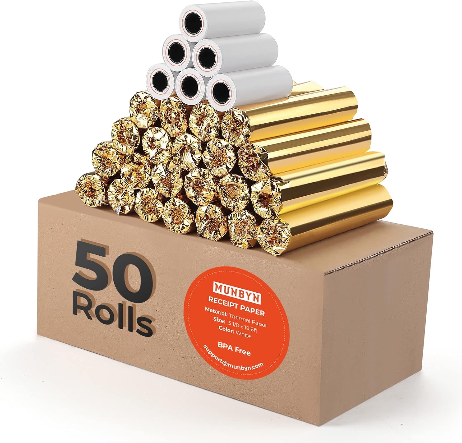MUNBYN Thermal Receipt Paper 80mm 50 Rolls