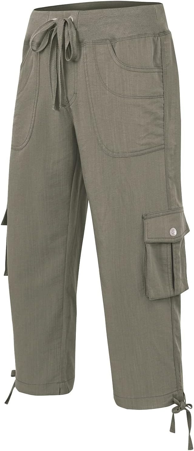 Thumbnail 5 de MoFiz Women’s Relaxed-Fit Capri Pants 3/4 Hiking Joggers with Cargo Pockets