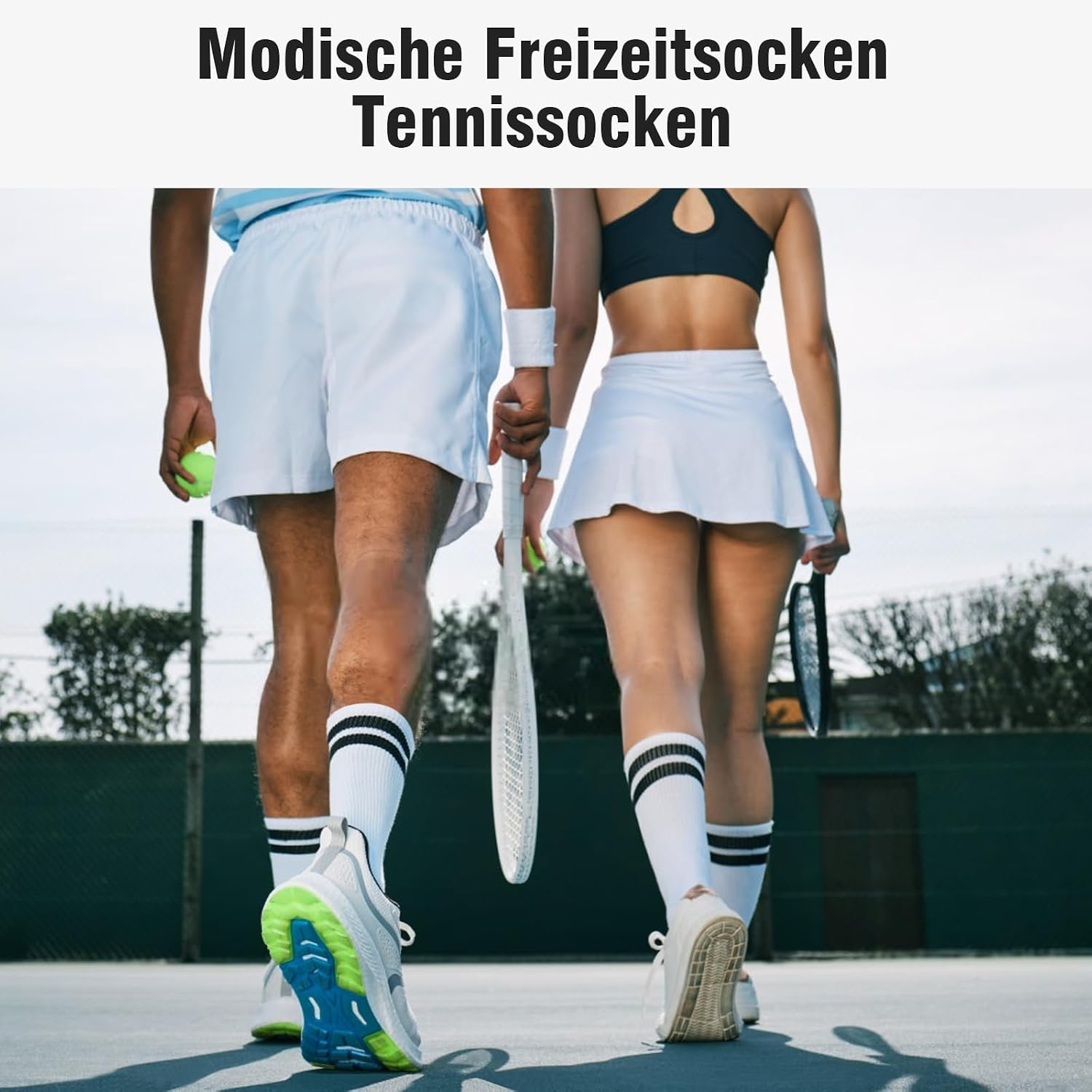 Detalle 2 de Socken Herren Damen Sportsocken 4 Paar Baumwolle