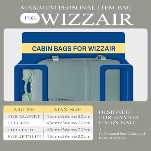 Thumbnail 1 de Hayayu Mochila de cabina para avión 45x36x20 cm (32L) con acceso de carga y bolsillo antirrobo