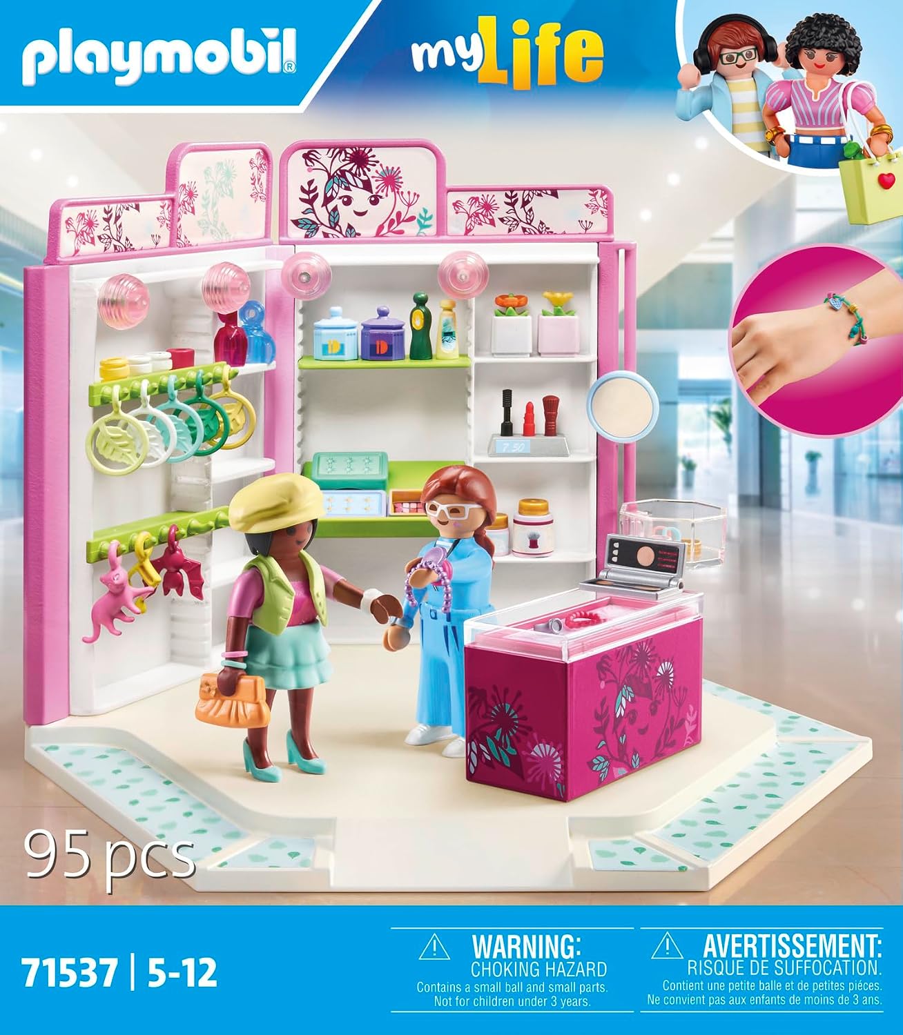 Detalle de PLAYMOBIL myLife 71537 schoonheidssalon met 2 figuren en 93 accessoires