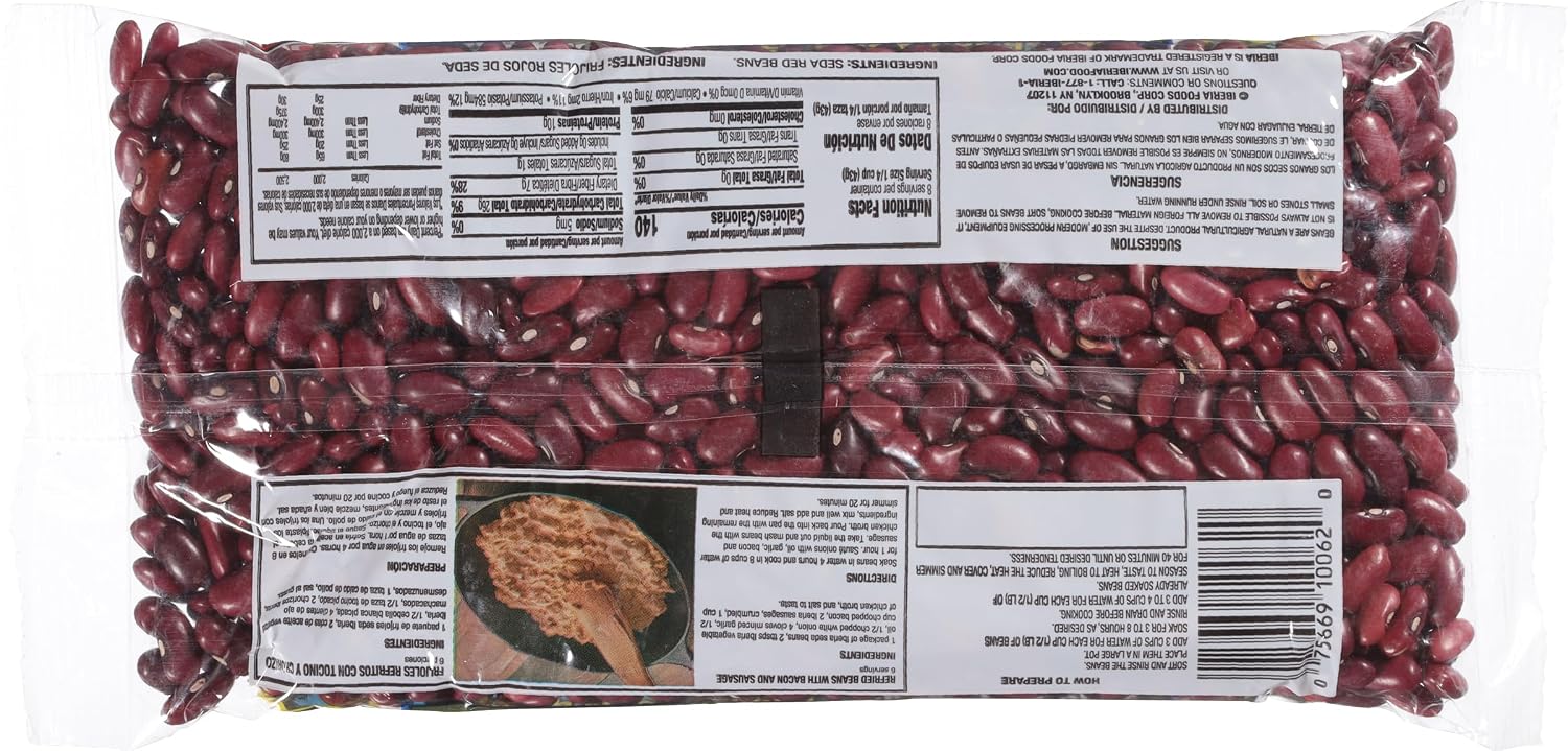 Detalle 2 de Iberia 210066 Central American Seda Red Beans, 1.5-Pound Pack