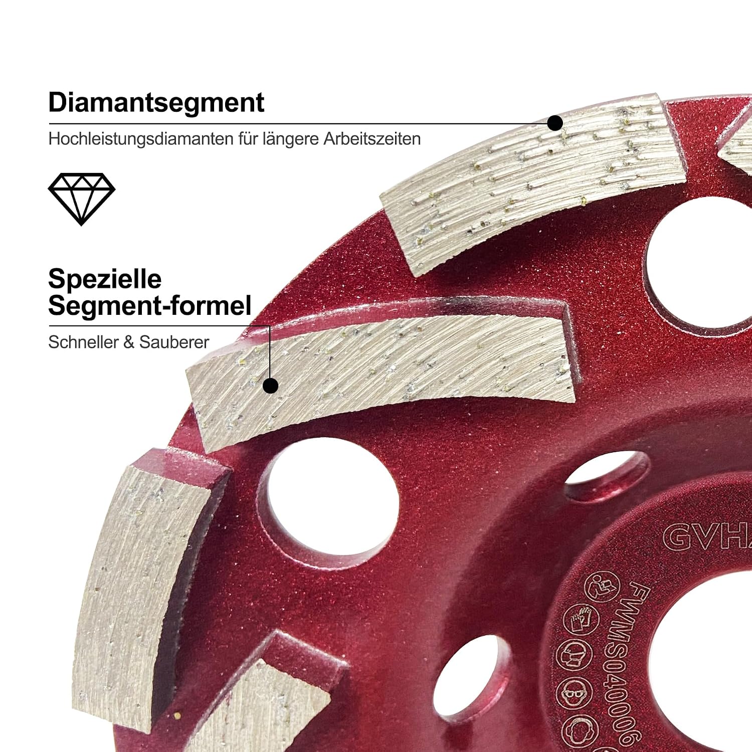 Detalle de GVHAKG Diamant Schleiftopf 125 mm
