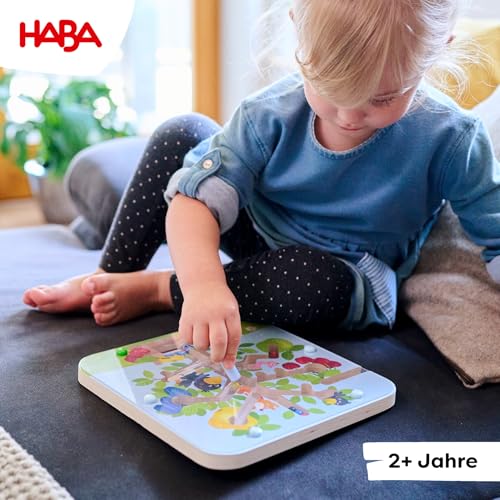 Detalle 2 de HABA Magnetspiel Obstgarten – Labyrinth mit Magnetstift aus Holz