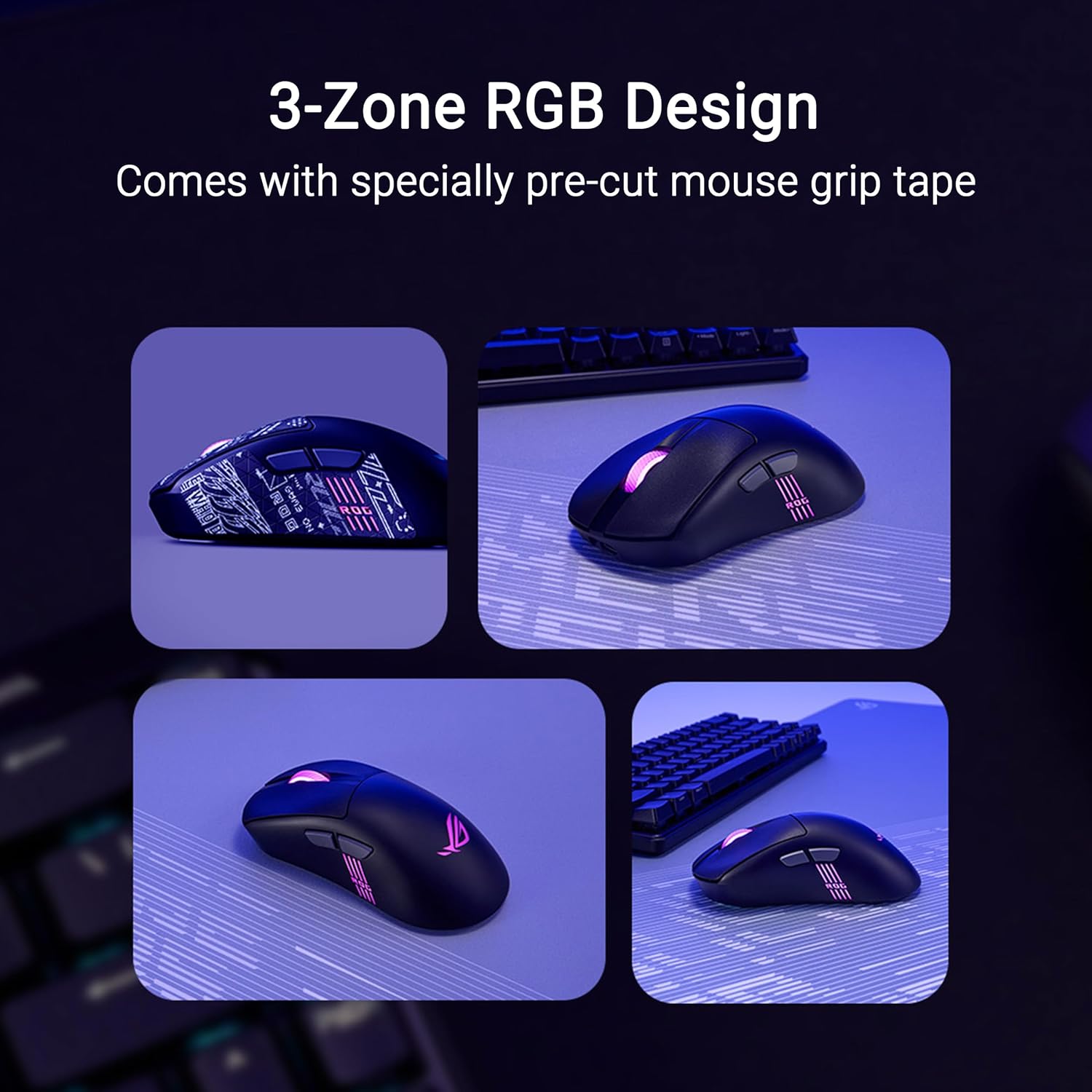 Thumbnail 2 de ASUS ROG Keris II Origin (sans fil) — souris gaming ergonomique légère