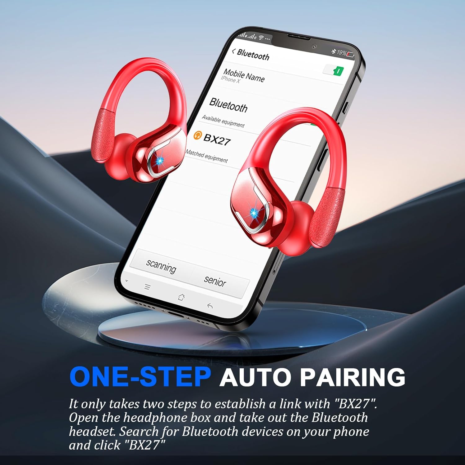 Detalle de Rulefiss Wireless Earbuds Sport (2026) – 75Hrs Battery, IP7 Waterproof, Bluetooth 5.4, HiFi Stereo