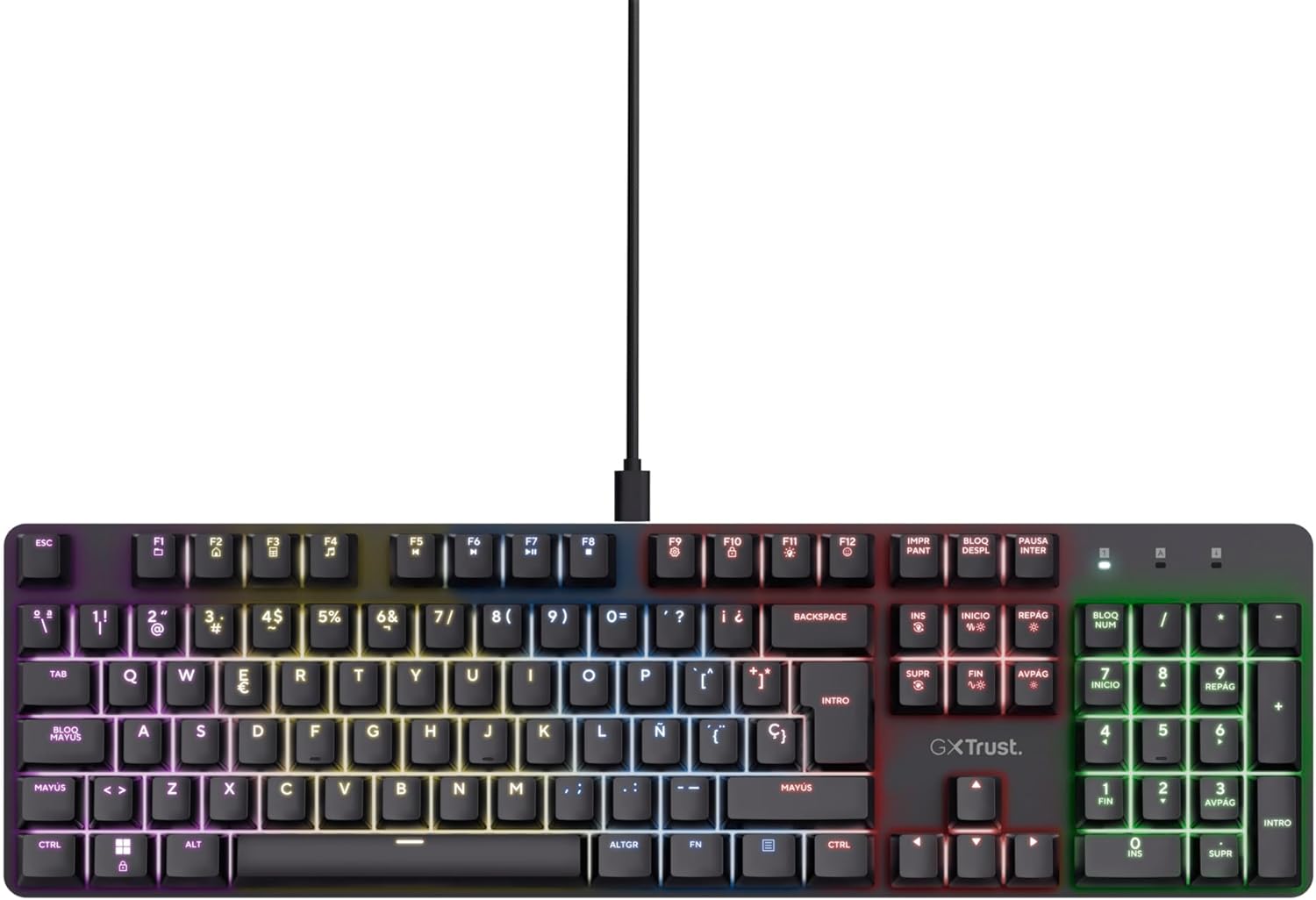 Thumbnail 1 de Trust GXT 871 Zora Teclado Mecánico Español RGB