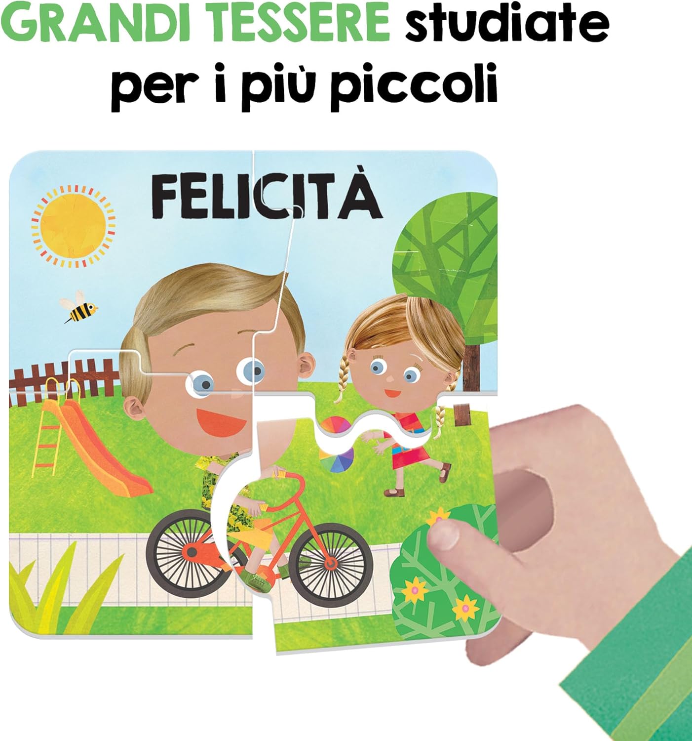 Detalle de Headu - Primi Incastri Emozioni: Manualità e Curiosità per i Piccoli (1–4 anni) – Made in Italy