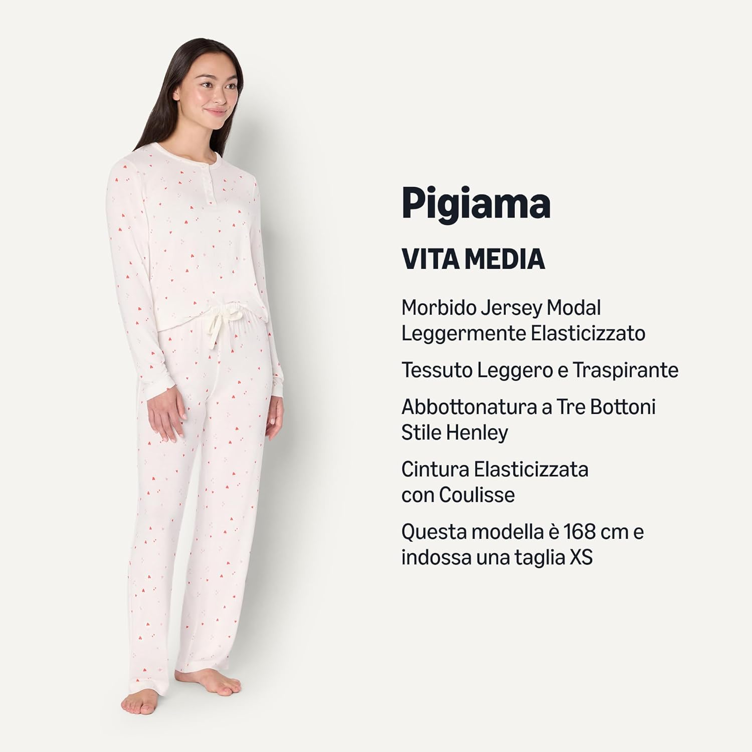 Thumbnail 1 de Pigiami con piedi Amazon Essentials x Sofia Grainge in cotone unisex bimbi, top e pantaloni a vita media