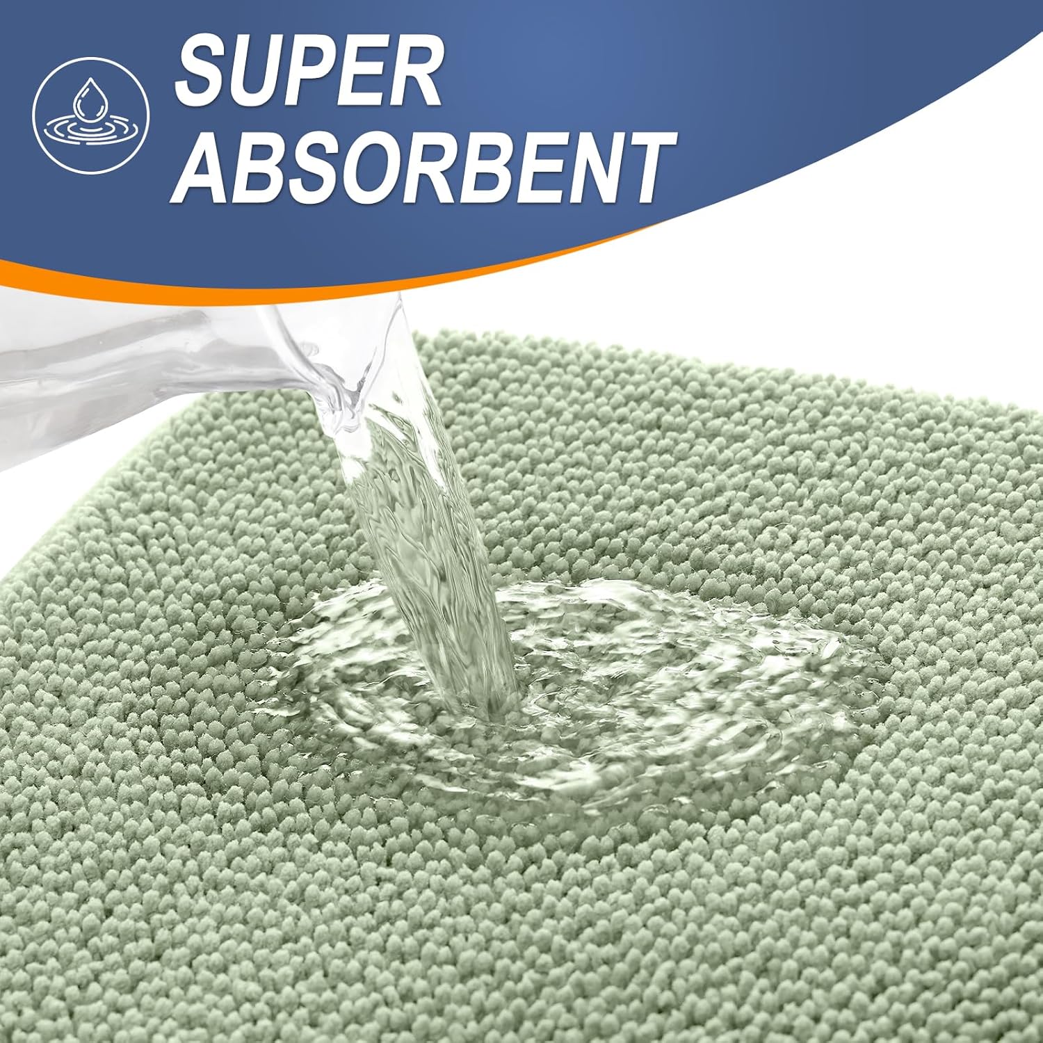 Detalle 1 de OLANLY Thick Memory Foam Bath Mat 30x20