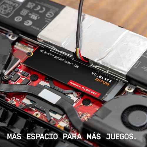 Detalle de WD_BLACK SN7100 NVMe SSD 1TB (M.2 2280) – Rendimiento alto para jugadores en portátil