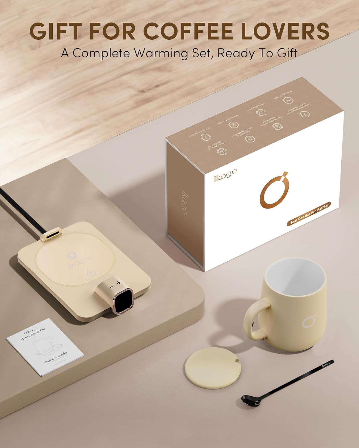 Thumbnail 6 de Coffee Mug Warmer Set with 15oz Ceramic Heated Mug ⚡