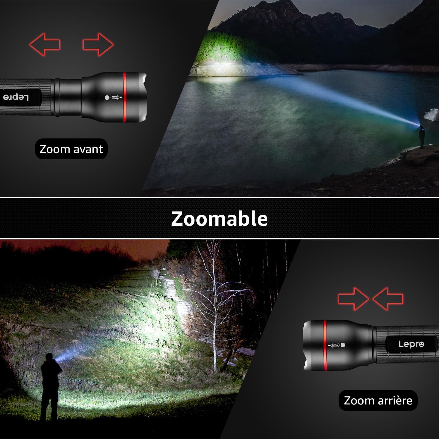 Detalle de Lepro LE2000 lampe torche 150 m