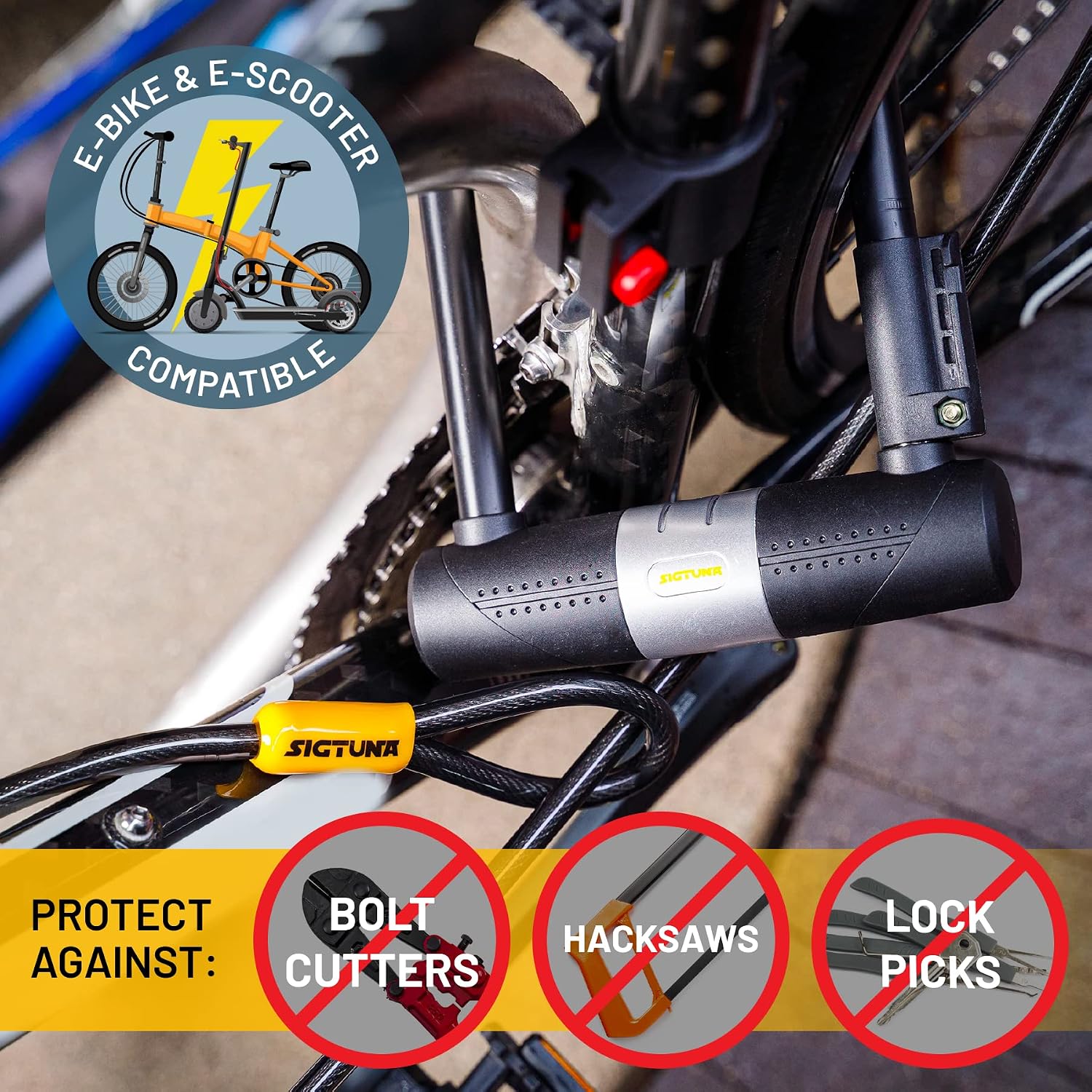 Thumbnail 5 de SIGTUNA Bike Lock 16mm U‑Shackle