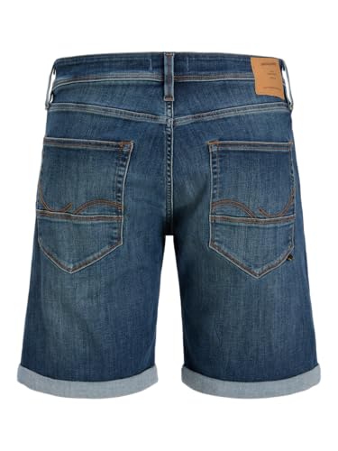 Detalle 2 de JACK & JONES Pantalones cortos para hombre – Denim azul, ajuste regular