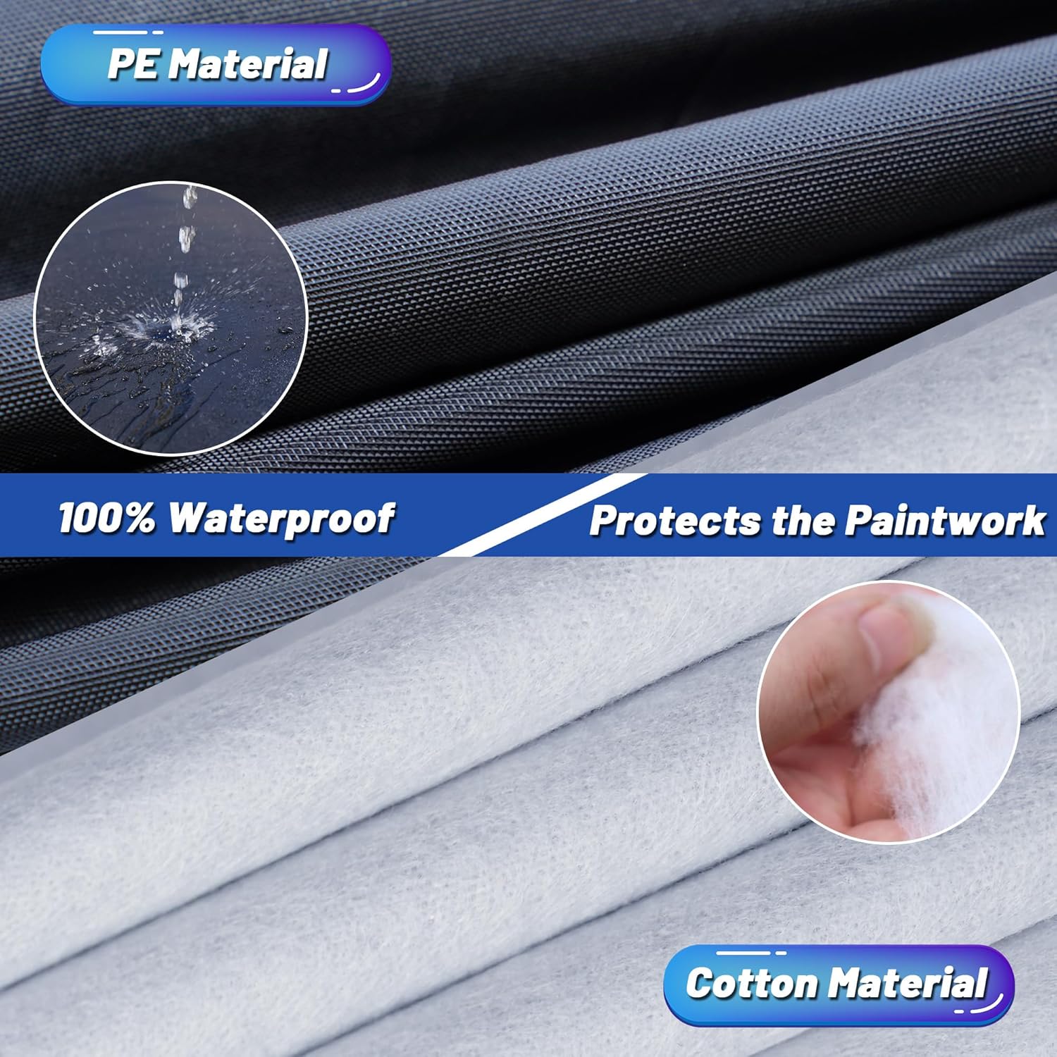 Detalle de Housse de voiture extérieure sur mesure pour Mercedes-Benz CLA Berline (2013-2026) – Cowtcver