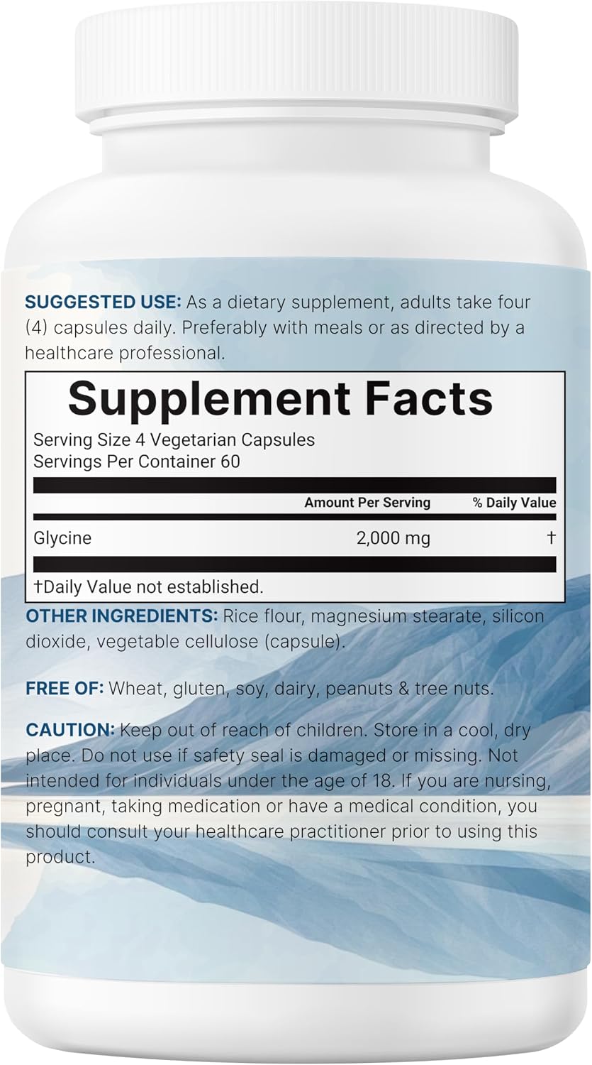 Detalle 2 de Micro Ingredients Glycine Capsules 240 Count