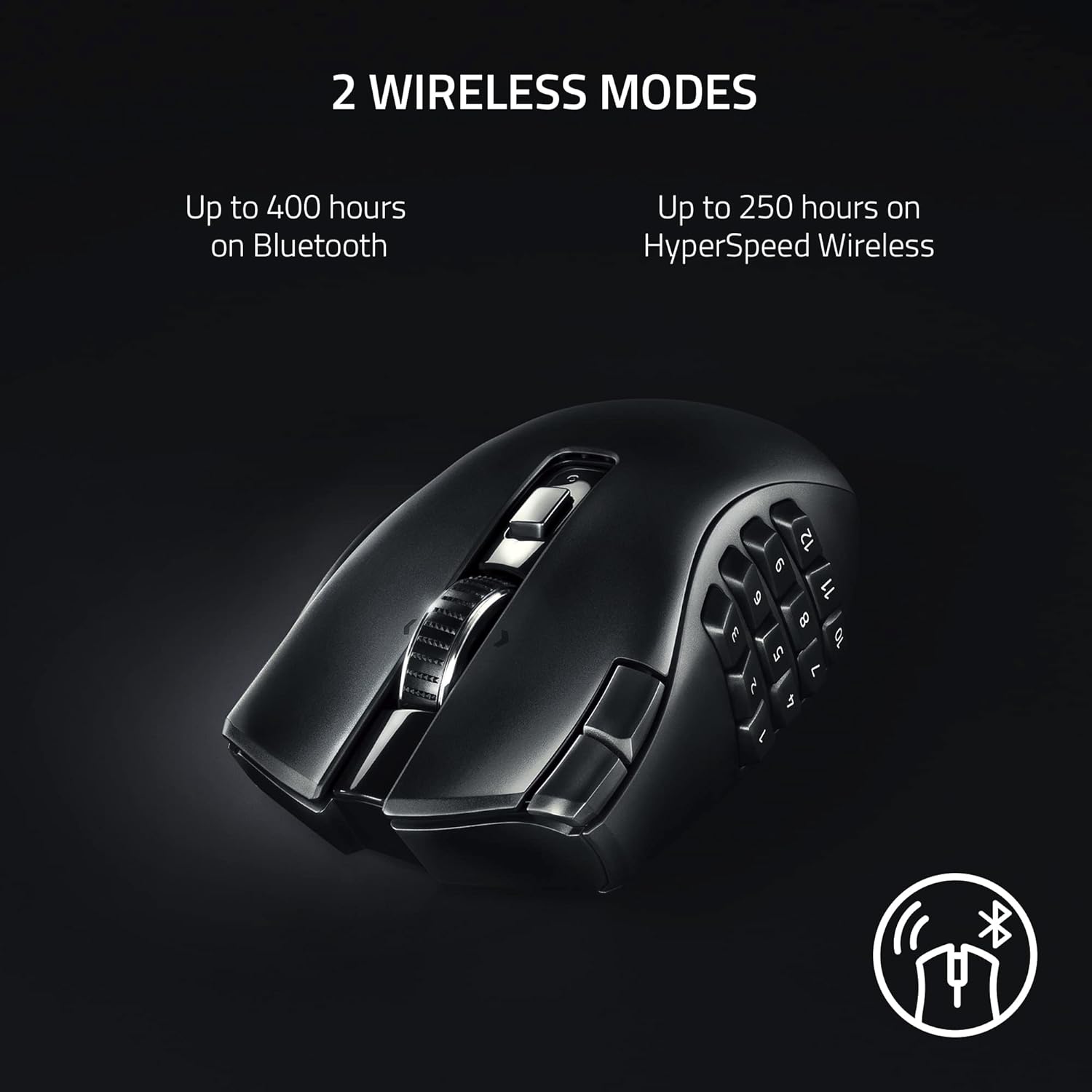 Detalle de Razer Naga V2 MMO Mouse 400 Hr