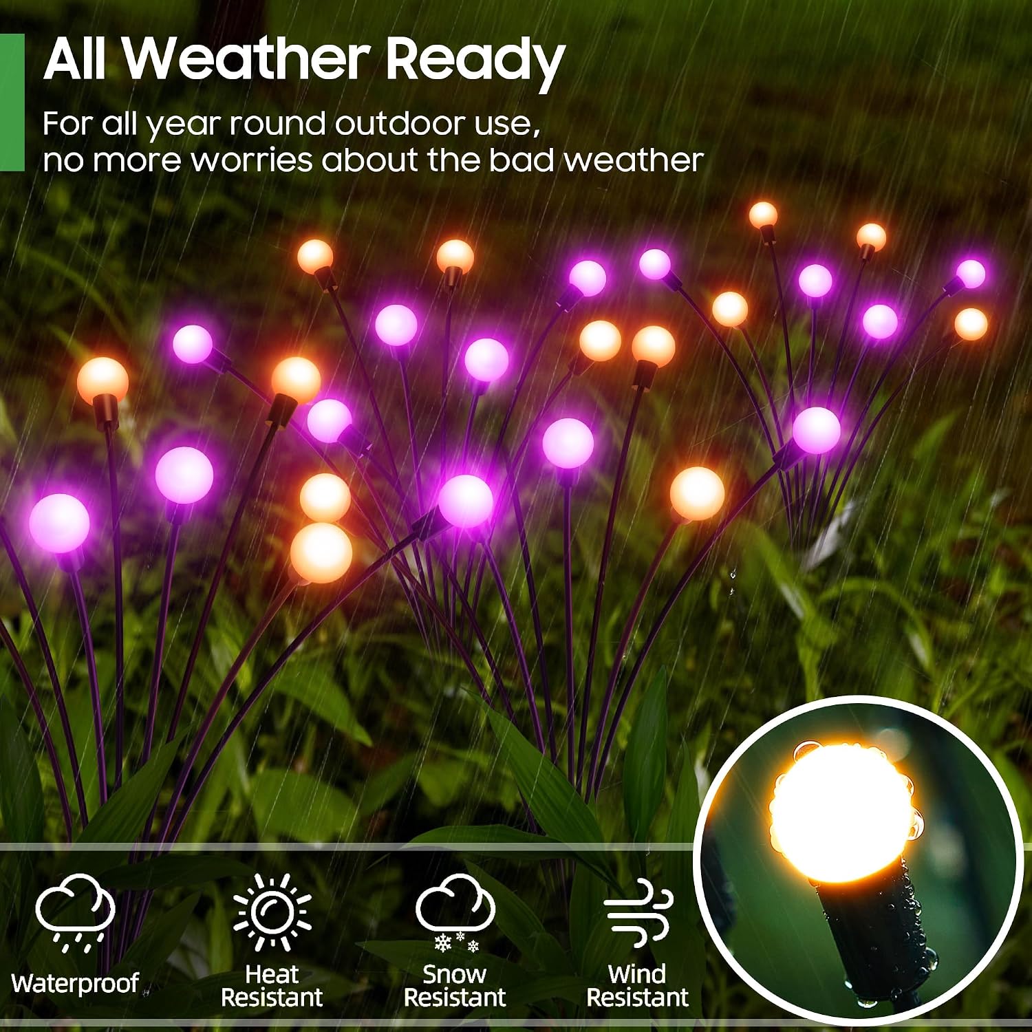 Thumbnail 5 de GEARLITE Firefly Solarleuchten Außen 4er Set