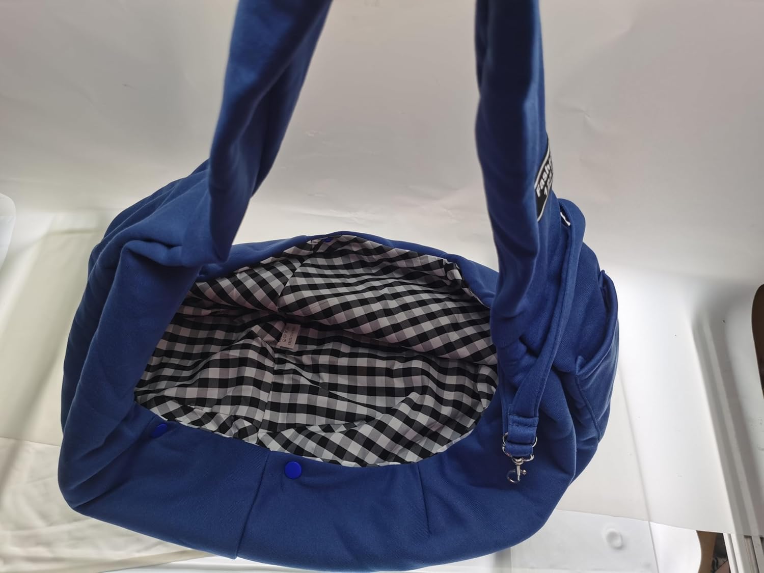 Detalle de CYBERNOVA Small Pet Sling Carrier for 3-15lbs: Hand-Free Travel for Cats and Dogs (Blue)