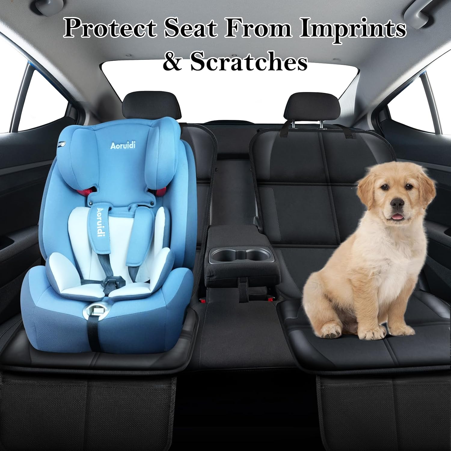 Thumbnail 5 de Meolsaek Car Seat Protector Waterproof 600D Thick with Non-Slip Backing – Black