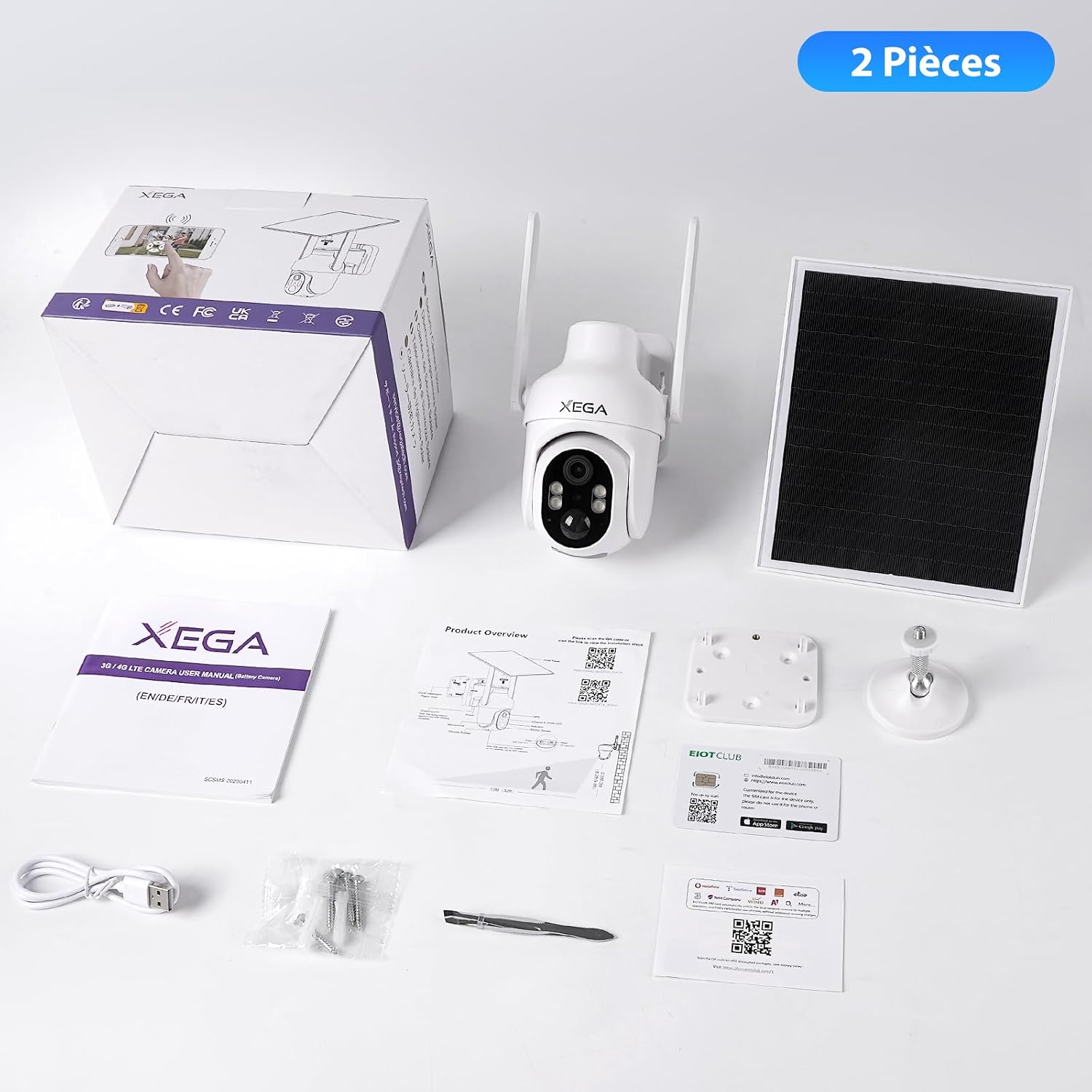 Thumbnail 6 de Xega 4G Camera Exterieur 3MP avec Panneau Solaire