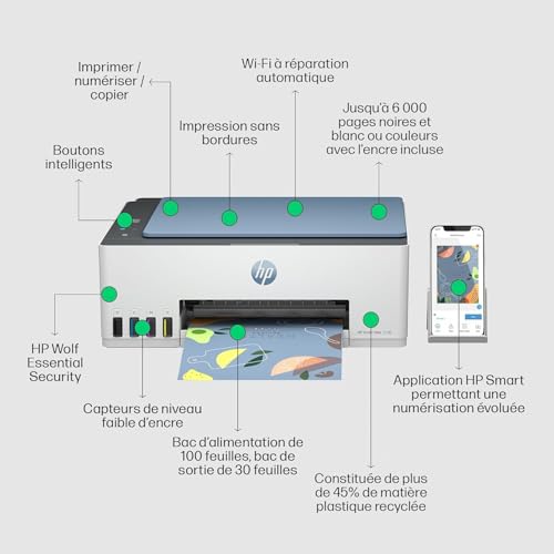 Detalle de HP Smart Tank 5108 (5D1B3A) — Multifonction A4 à réservoir haute capacité