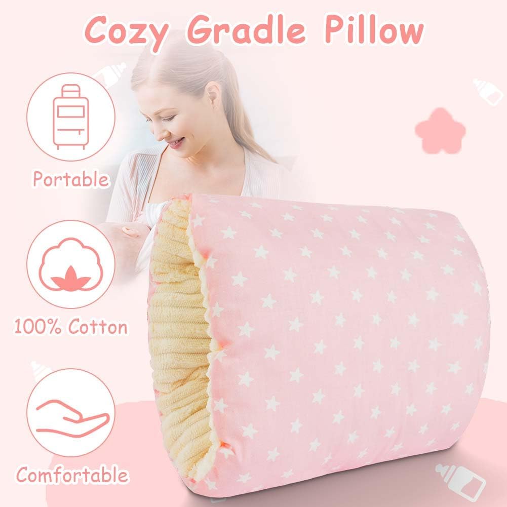 Detalle de Aolso Cozy Cradle Arm Pillow Pink Stars