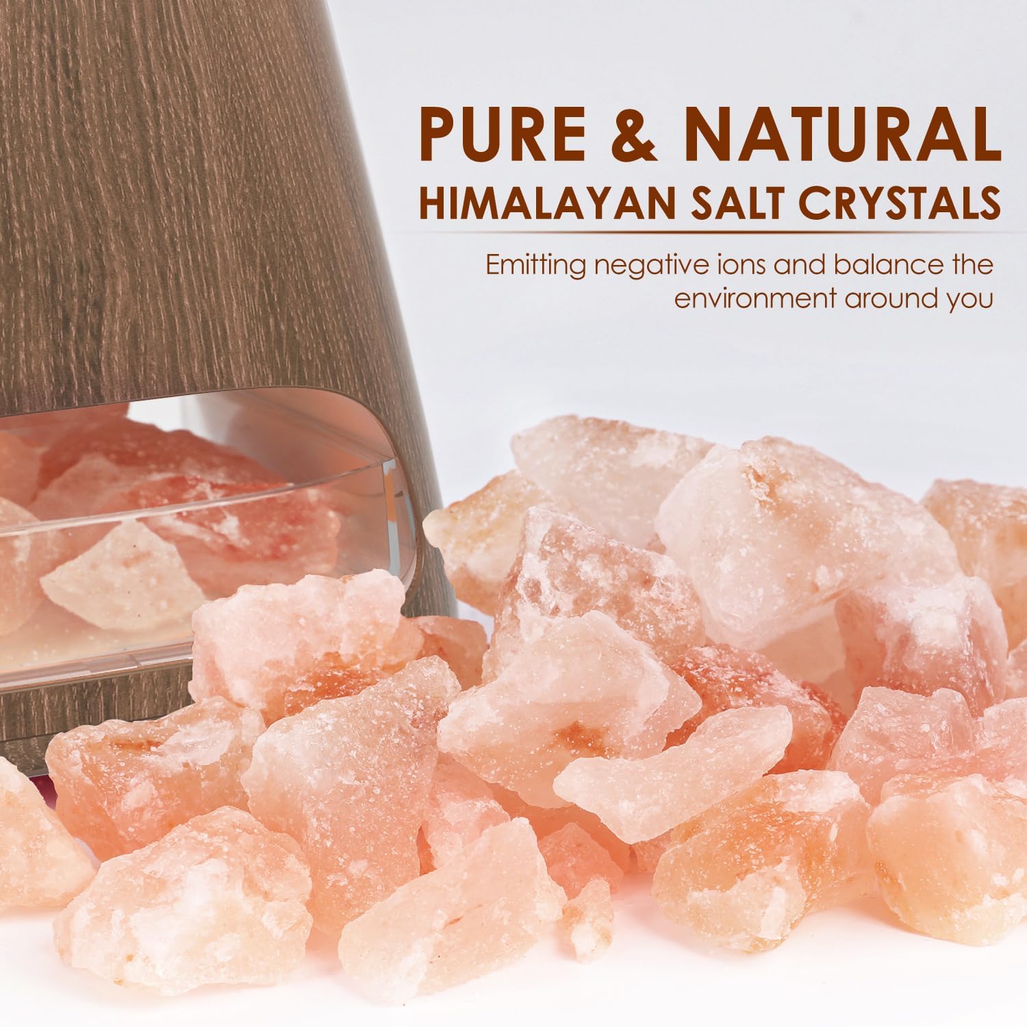 Detalle 2 de SALKING 2-in-1 Himalayan Salt Diffuser 150ml 🕯