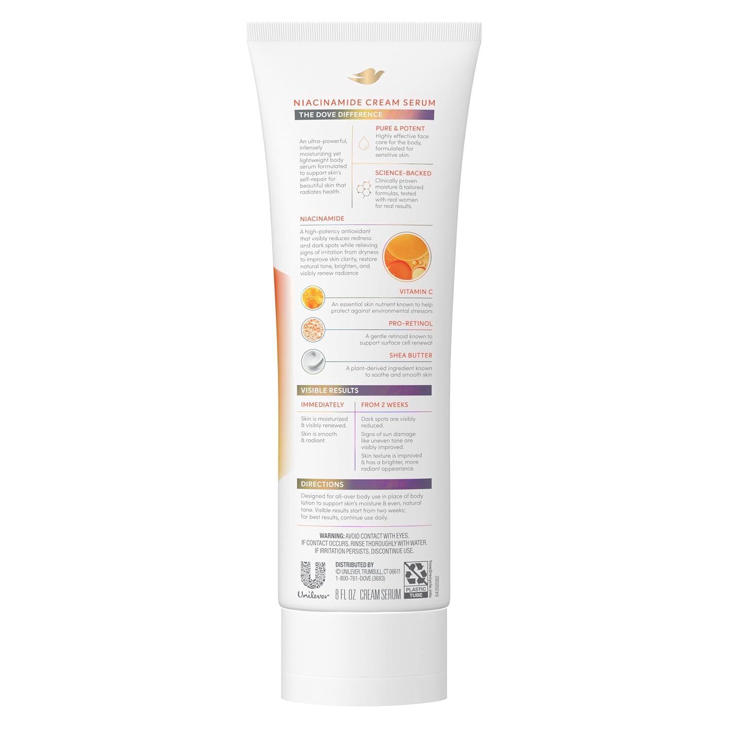 Thumbnail 1 de Dove Body Cream Serum Niacinamide + Even Tone for Dark Spots and Uneven Tone