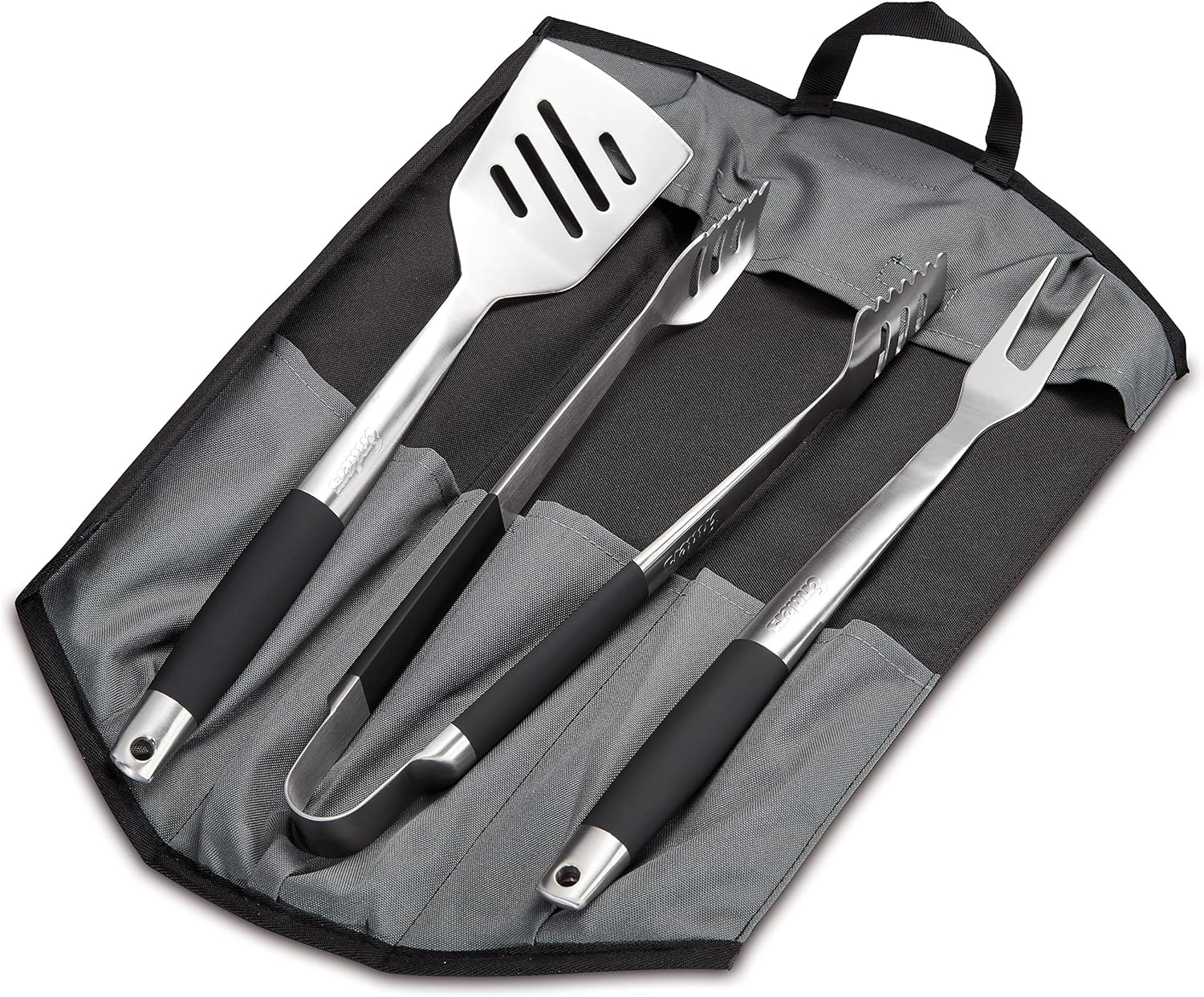 Enders Set Utensili BBQ 3 in 1 - Spatola, Pinze e Forchettone con Custodia inclusa