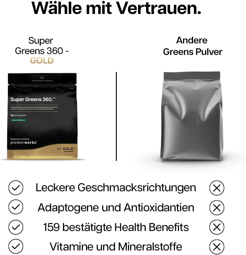 Thumbnail 5 de Protein Works Super Greens 360 – GOLD Innovation, 500 g, vegan, Apfel & Zitrone