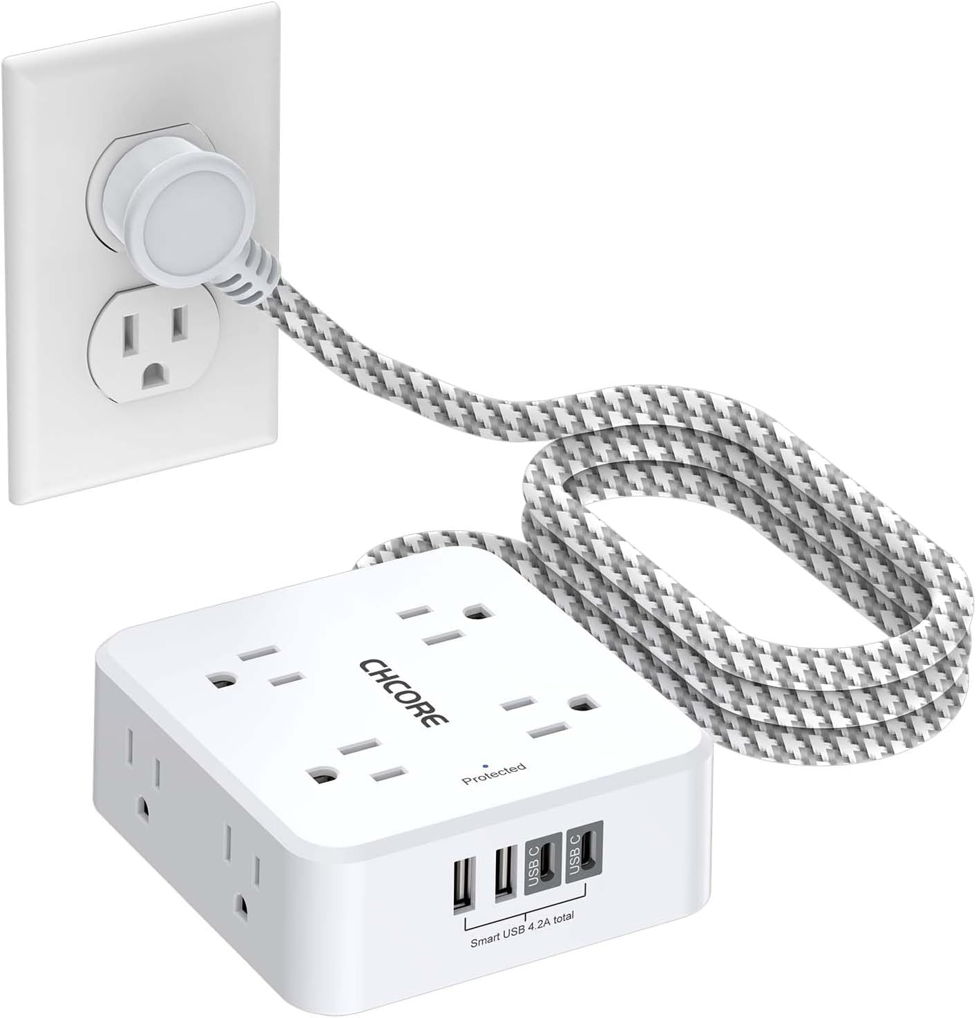 Detalle de CHCORE Surge Protector 5Ft 🔌