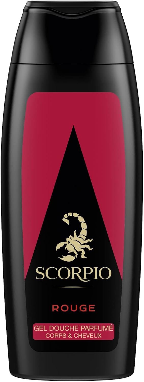 Detalle de Scorpio Röd duschgel för män, 250 ml – 2-i-1 för kropp och hår