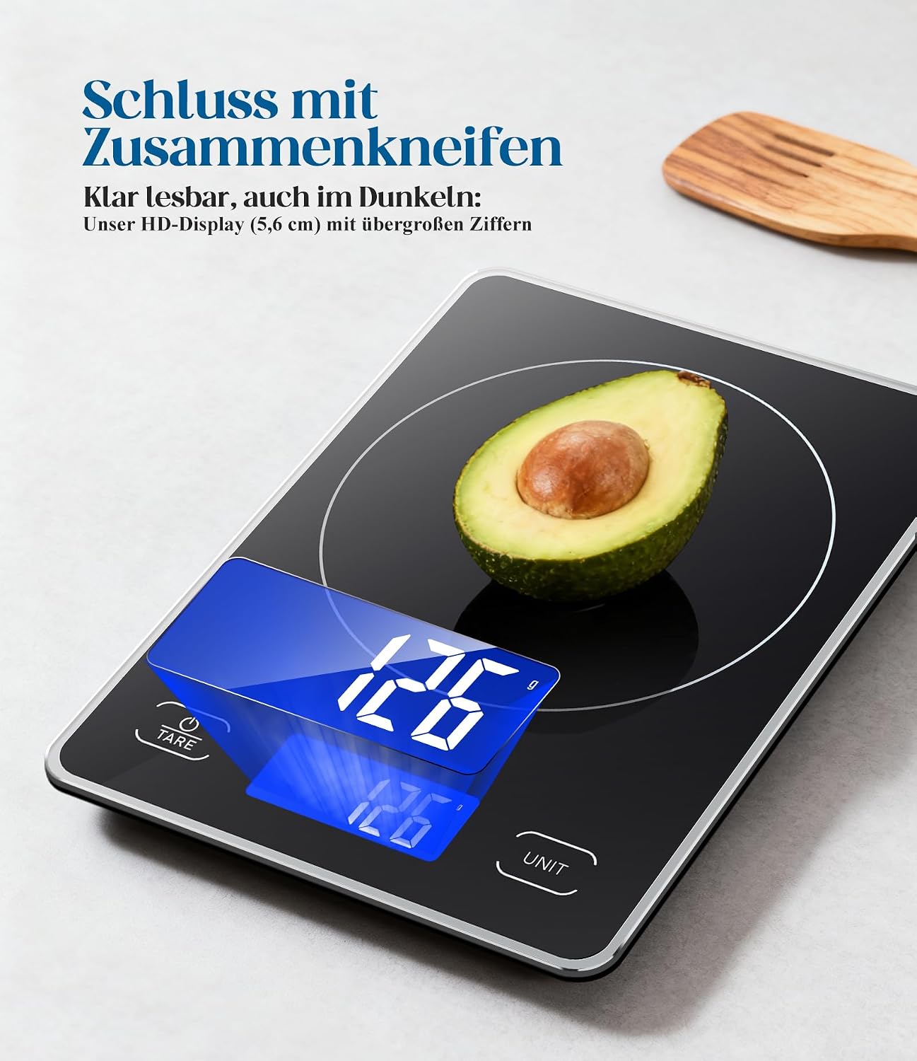 Thumbnail 3 de Küchenwaage Digital mit 15 kg Tragkraft – präzise, großem Display & Dual Power