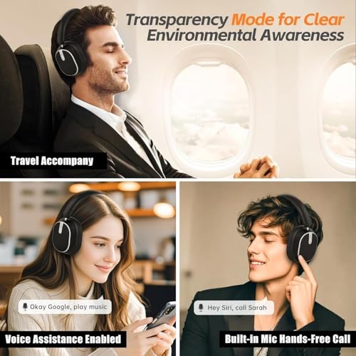 Detalle de MMWOWARTS Hybrid Active Noise Cancelling Bluetooth Headphones review