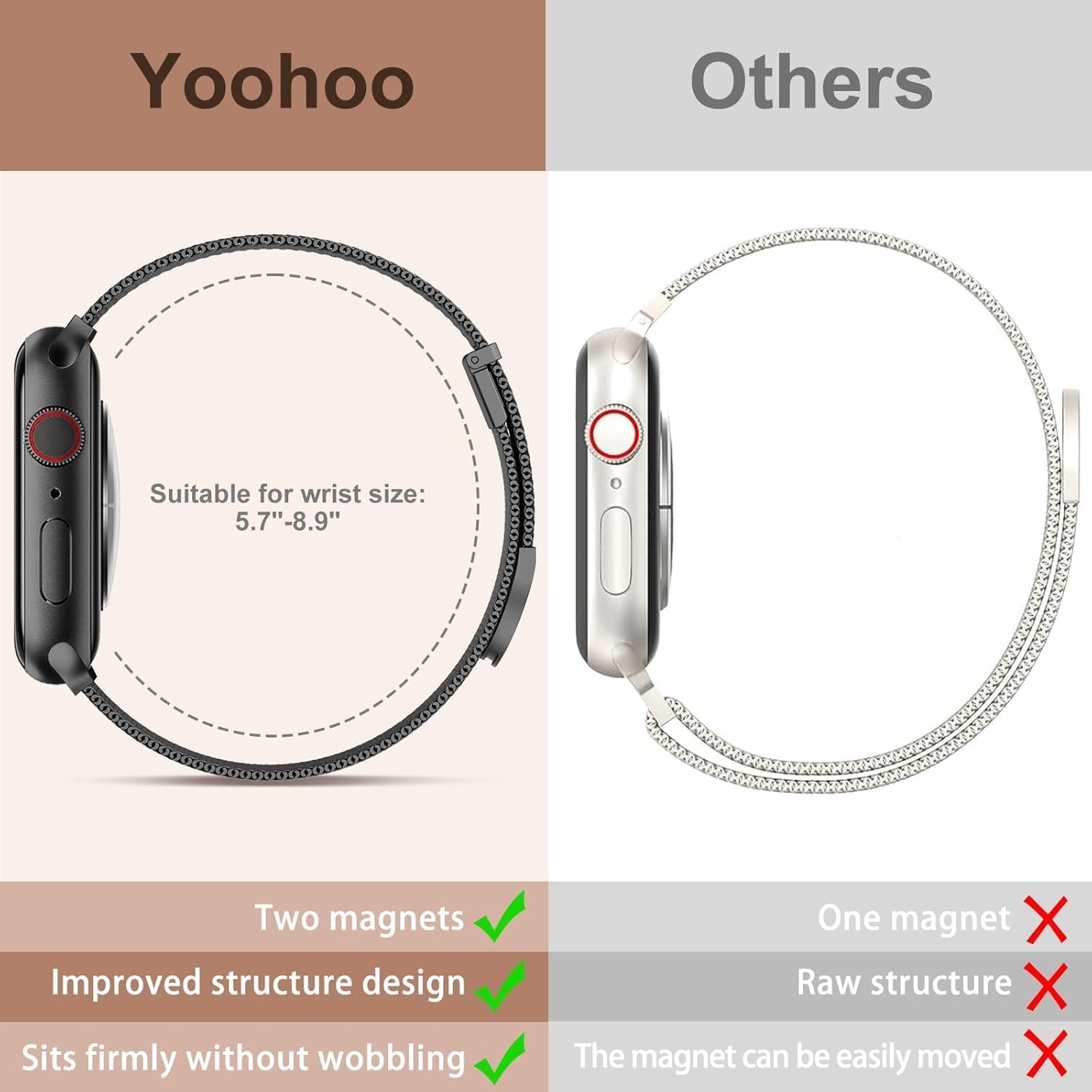 Thumbnail 3 de Correa compatible Apple Watch con hebilla magnética