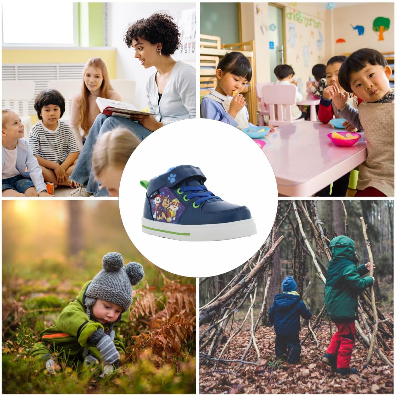 Detalle 2 de Leomil Parent_PW_HighTop_Boy_noLED_W Paw Patrol-kindersportschoenen met lichte EVA-zool